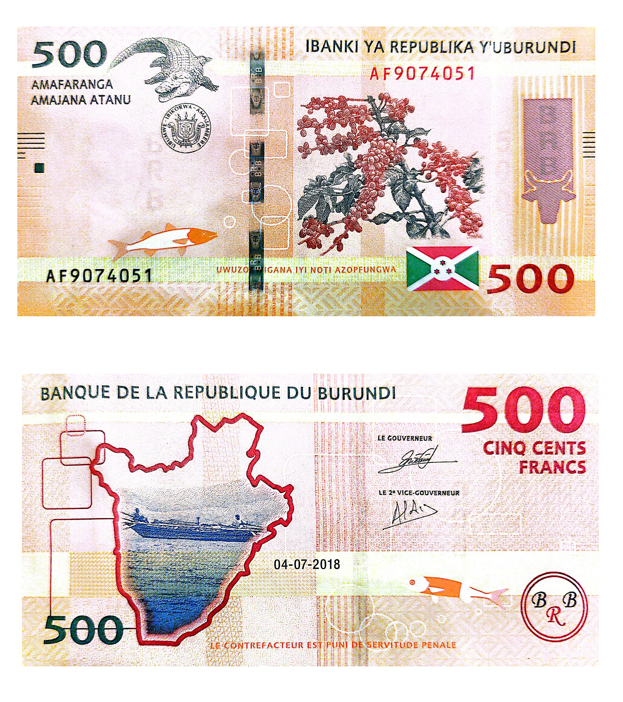 Burundi #50  500 Francs / Amafaranga